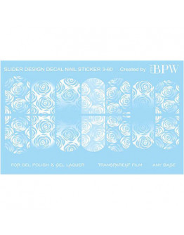 BPW.Style, Слайдер-дизайн «Белые розы» №6-60, градиент