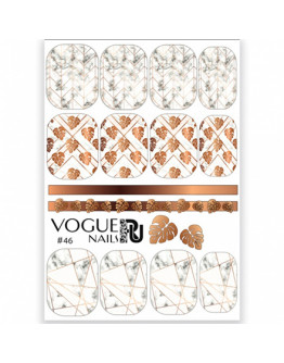 Набор, Vogue Nails, Слайдер-дизайн №46, 2 шт.