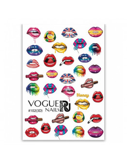 Набор, Vogue Nails, 3D-слайдер №102, 2 шт.