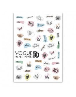 Набор, Vogue Nails, Слайдер-дизайн №176, 2 шт.