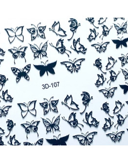 Anna Tkacheva, 3D слайдер №107, черный «Бабочки»