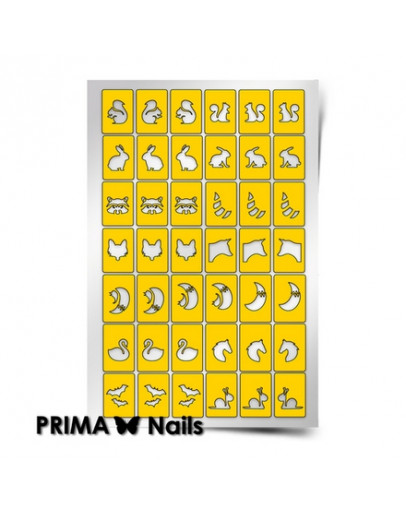 Prima Nails, Трафареты «Крылья, ноги и хвосты-1»