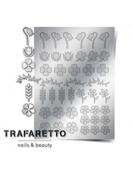 Trafaretto, Металлизированные наклейки FL-01, серебро