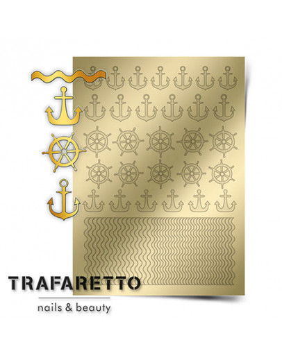 Trafaretto, Металлизированные наклейки Sea-01, золото