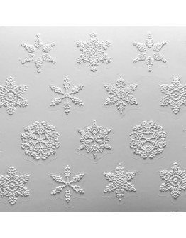 Anna Tkacheva, 3D-стикер №012 «Снежинки. Зима», белый