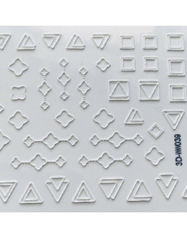 Anna Tkacheva, 3D-стикер №039 «Геометрия. Фигуры», белый
