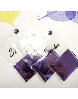 Serebro, Фольга для дизайна ногтей №34, темно-фиолетовый, глянцевый