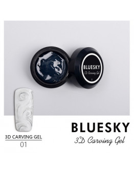 Bluesky, Гель-паста Carving 3D №01, прозрачная