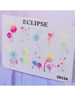 Eclipse, 3D-слайдер для ногтей №126, радужный