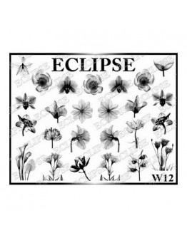 Набор, Eclipse, Слайдер-дизайн для ногтей W №12, 2 шт.