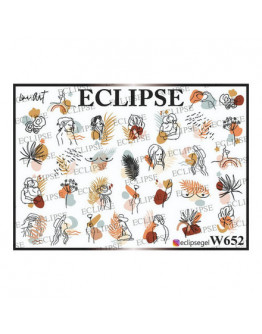 Набор, Eclipse, Слайдер-дизайн для ногтей W №652, 3 шт.