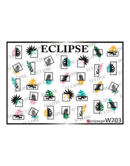 Набор, Eclipse, Слайдер-дизайн для ногтей W №703, 2 шт.