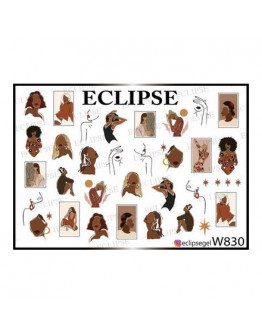 Набор, Eclipse, Слайдер-дизайн для ногтей W №830, 3 шт.