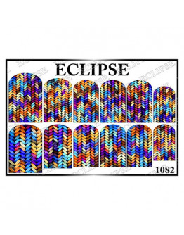 Набор, Eclipse, Слайдер-дизайн для ногтей №1082, 3 шт.