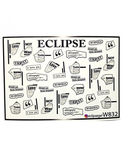 Eclipse, Слайдер-дизайн для ногтей W №832