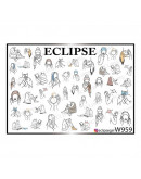 Набор, Eclipse, Слайдер-дизайн для ногтей W №959, 3 шт.