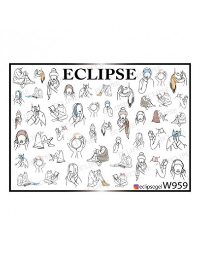 Eclipse, Слайдер-дизайн для ногтей W №959