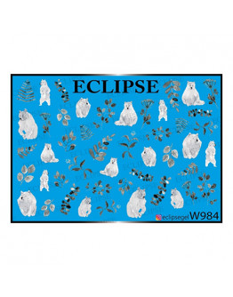 Набор, Eclipse, Слайдер-дизайн для ногтей W №984, 3 шт.