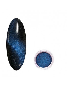 Ice Nova, Магнитная пигментная пудра «Кошачий глаз» №14, синяя