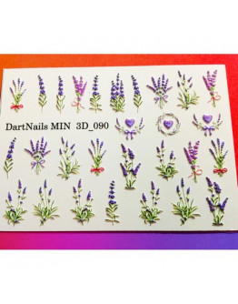 DartNails, 3D-слайдер «Цветы» №090