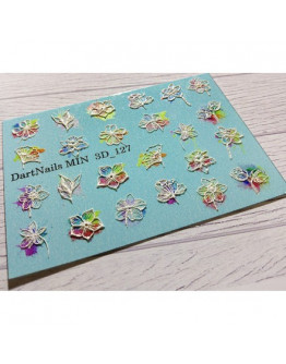 DartNails, 3D-слайдер «Цветы микс» №127