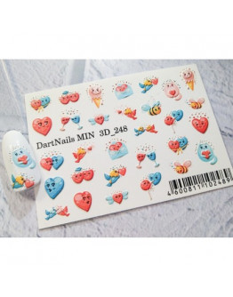 DartNails, 3D-слайдер «Сердце. Любовь» №248