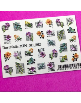 DartNails, 3D-слайдер «Цветы. Геометрия» №262