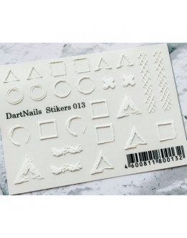 DartNails, 3D-стикер «Геометрические фигуры» №013_W