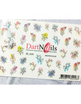DartNails, Слайдер-дизайн Art-Fashion «Веточки и цветы» №248