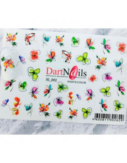 DartNails, Слайдер-дизайн Art-Fashion «Цветы микс» №262