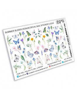 Набор, BPW.Style, Слайдер-дизайн «Бабочки и цветы», №5-2234, 2 шт.