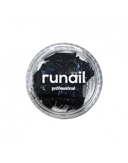 ruNail, Фольга для дизайна ногтей «Поталь», черная