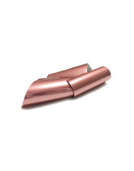 ruNail, Фольга для дизайна ногтей «Поталь», 4x100 см, розовое золото
