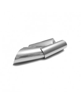 ruNail, Фольга для дизайна ногтей «Поталь», 4x100 см, серебро