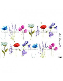 Набор, Anna Tkacheva, Слайдер-дизайн №1237 «Цветы», 3 шт.