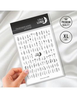 Una Luna, Слайдер-дизайн для ногтей Delicate Skeletons №N702