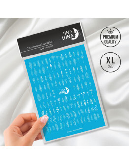 Una Luna, Слайдер-дизайн для ногтей Delicate Skeletons №N703