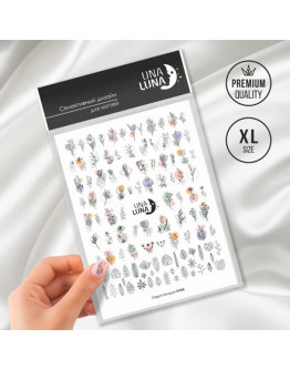 Una Luna, Слайдер-дизайн для ногтей Elegant Bouquet №N704