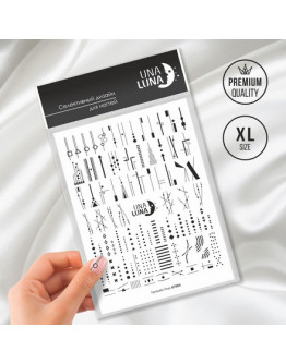 Una Luna, Слайдер-дизайн для ногтей Fantastic Lines №GT003
