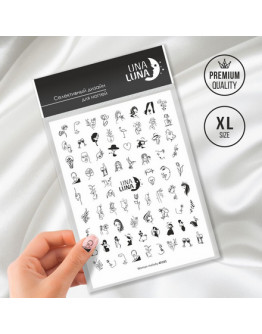 Una Luna, Слайдер-дизайн для ногтей Woman Melody №AF101