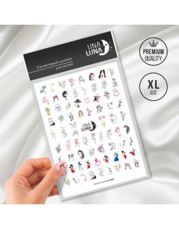 Una Luna, Слайдер-дизайн для ногтей Woman Melody №AF102