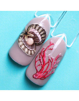 KrasotkaPro, 3D-стикер для ногтей «Лето. Море»