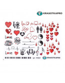 Набор, KrasotkaPro, 3D-слайдер Crysta l№165957 «Сердце. Любовь», 3 шт.
