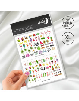 Una Luna, Слайдер-дизайн для ногтей Summer Party №MD209