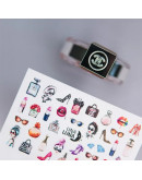 Una Luna, Слайдер-дизайн для ногтей Fashion №AQ1308