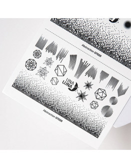 UNA LUNA, Слайдер-дизайн для ногтей Abstraction №GT020