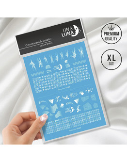 UNA LUNA, Слайдер-дизайн для ногтей Abstraction №GT023