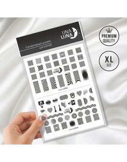 UNA LUNA, Слайдер-дизайн для ногтей Illusion №GT024