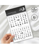 UNA LUNA, Слайдер-дизайн для ногтей Masculine №M802