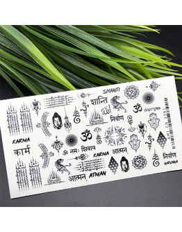 Набор, Ami-Nails, Слайдер-дизайн №3381 «Надписи, Япония», 2 шт.